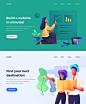APP启动页网页UI设计素材web扁平化场景插画sketch模板-淘宝网
