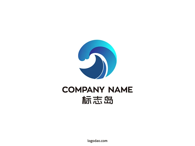 海浪建筑装潢矢量标志模板logo素材下载-标志岛-花瓣网