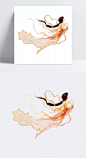 仙女|中国风,古代,仙女,嫦娥,中秋节,节日元素
