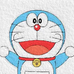 可可爱爱的蓝胖子
投稿：@一团兔歪歪 ​​​
#遇见艺术##手绘##插画# ​​​​