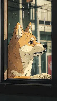 狗单身狗柴犬壁纸背景 (12)