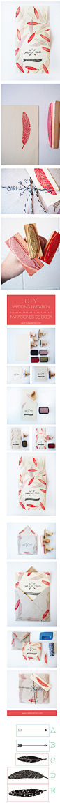 Arrows & Feathers Wedding Invitacion | 视觉中国