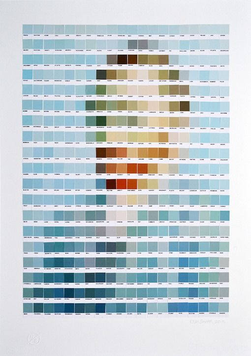 nick smith Pantone arte pixelado autorretrato de Vincent van Gogh