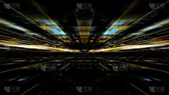 创新设计抽象分形的三维图解看起来像现代城市技术结构.