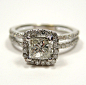 1.20ct Antique Vintage Style Square PRINCESS Diamond ENGAGEMENT 