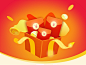 Red envelope gold coin money bag illustration