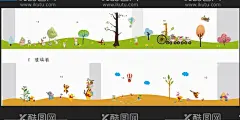 卡通儿童医院剥离幕墙  - 源文件下载【酷图网】卡通,儿童医院,玻璃幕墙,小动物,跳跳虎,