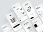 PO8 APP Detailed Wireframe welcome usage uiux mobile ui activation account wireless wifi esim unlimited plan data plan data ux wireframe minimal ui application app mobile