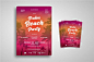 沙滩派对活动宣传海报传单可编辑设计模板JPG PSD素材下载 Beach Party Flyer