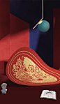 中式锦鲤地毯国风红色茶几垫卧室床边圆毯
