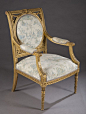 Louis XVI style open armchair. c.1920s-30s.: 
