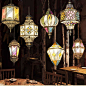 Turkish handmade Mosaic pendant light stained glass cafe restaurant bar living-room hanging light