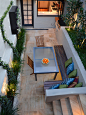 Example of a small trendy courtyard patio design in Sydney with a vertical garden