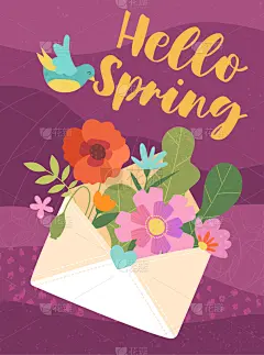 贺卡,春天,你好,花,设计