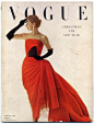 Vogue British 1950 January cover by Irving Penn design from Elizabeth Arden