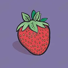 手绘草莓水果矢量插图卡通美食 【酷图网】水果,植物,食物,果盘,手绘,插图,矢量,涂鸦,卡通,插画,简笔画,儿童插画,草莓,鲜果,果汁,浆果