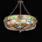 波西米亚灯具创意欧式地中海艺术吊灯彩碎琉璃餐厅灯客厅大吊灯饰