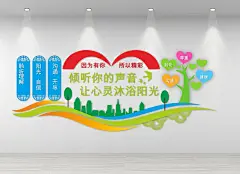 心理健康活动室文化墙