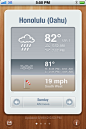 海滩天气预报iPhone应用程序界面设计2