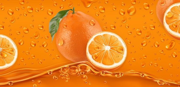 Orange drops. fresh ...