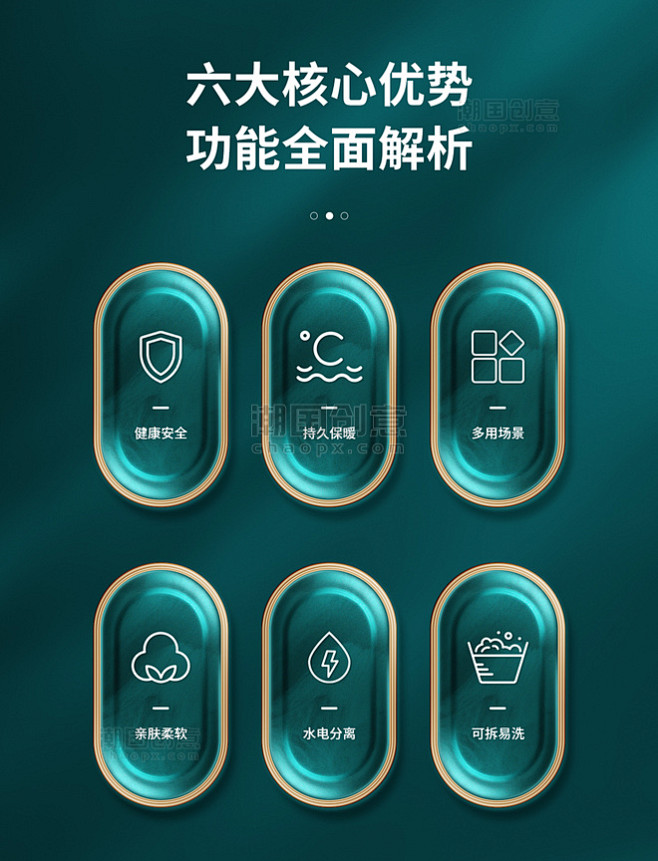 电商详情页中国风智能家电3C类目核心优势...