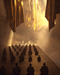 作者：Stuart Lippincott 美国艺术家//<br/>批注：结合OC渲染器创造出一系列异度空间场景，超强的光线，纵深的空间，神秘静谧的氛围，充满敬畏感的未来感场景让人感觉到人类的渺小