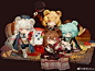 画了熊熊们！
难得画QQ人 是帕兹老师的稿#明日方舟##乌萨斯学生自治团# ​​​​