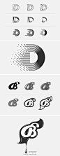 字母B与字母D的不同创意设计。iFont>>http://t.cn/z0gdwnK