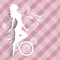 三八妇女节贺卡或海报与抽象的粉红色背景女孩插画设计