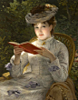 A summer beauty (19th century). English School. Oil on canvas.--- I love how it looks like light is coming from the book. Beautiful metaphor. :): 