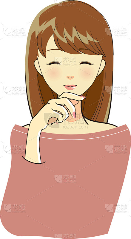 女人,纯净,仅日本人,珊瑚色,粗麦食物,...