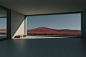 3D architecture arnold c4d Landscape light minimal Render surreal