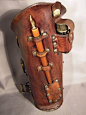 Steampunk leather bracer  Scribe  by IsilWorkShop on Etsy, $80.00