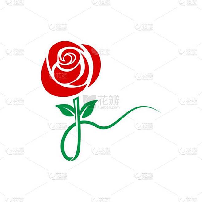 玫瑰花标志模板矢量图标说明