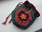 Crochet African Flowers Bucket Bag