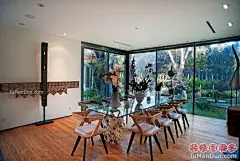 [亚洲风格木屋别墅手机壁纸-混搭-东南亚-大户型-餐厅-实景图-餐桌-]