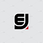 字母J和E的缩写或标志。字母或标志型。向量设计元素或图标。