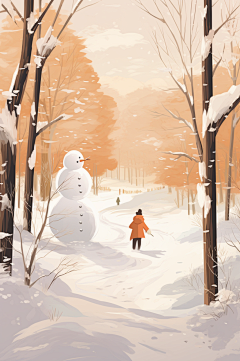 Nysyy采集到插画-雪景