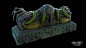 MAGIC BOX :: BO3 :: Call of Duty, Lee Souder : Sculpt for the Magic Box in COD BO3 Zombies. Textured sculpts were done with procedurals in Keyshot just for beauty renders. I used the curvature node and the occlusion node to mask opacity in the Material Gr