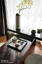 现代风格小户型客厅茶几装修图片: 