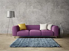 斑驳墙面与沙发枕头45594_建筑家居装饰_城市建筑类_图库壁纸_联盟素材@北坤人素材