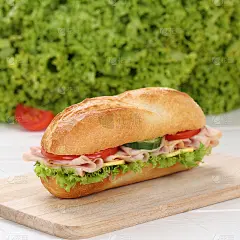 健康饮食sub deli三明治法棍火腿