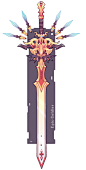 #武器设计# 来自立陶宛插画师Eva的武器设计，这样充满少女梦幻色彩的武器不知道是不是内心住着个小公举呢~ DA：O网页链接