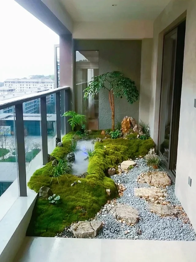 阳台溪流造景 - 小红书-花瓣网