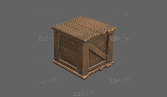 方形箱子，木箱子，货物3d模型 - 场景...