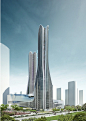 Sculptural Twin Towers In China  Raffles City By UNStudio