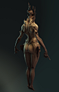 Bushwoman, Mykola Tkachuk : Current work was made according to random concept from pinterest as practice. Sculpt, retopology, baking maps were made in zbrush, render - in blender, texturing - in substance painter. I hope you like it.