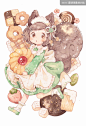 もかろーる 手绘 插画 Q版 二次元 萝莉 参考资料-淘宝网