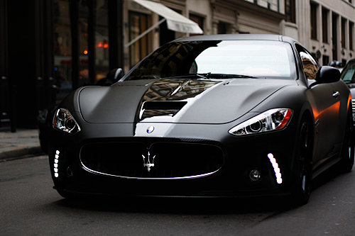 Matte black Maserati...