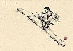 日本勝亦勇水墨功夫武术插画[54P] (1).jpg